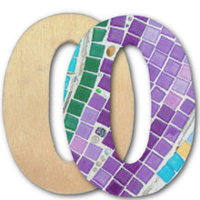 Load image into Gallery viewer, Number Zero Mosaic Backer 6" x 1/2" with Sawtooth