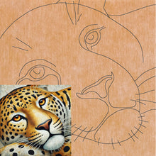Load image into Gallery viewer, Leopard with Pattern 12"x12" (pre-drilled for hanging kit)