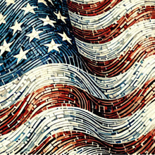Load image into Gallery viewer, Furled Flag 14"x14" with Pattern (pre-drilled for hanging kit)