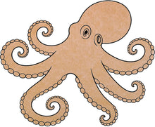 Load image into Gallery viewer, Octopus with Pattern 24"x20" (pre-drilled for hanging kit)