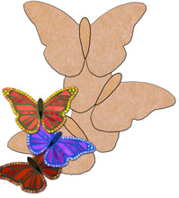 Load image into Gallery viewer, 3 Butterflies (pre-drilled for hanging kit)