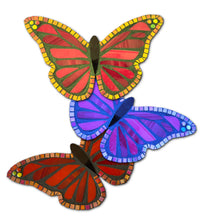 Load image into Gallery viewer, 3 Butterflies (pre-drilled for hanging kit)
