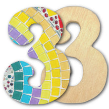 Load image into Gallery viewer, Number Three Mosaic Backer 6" x 1/2" with Sawtooth
