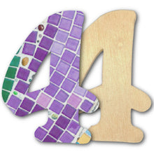 Load image into Gallery viewer, Number Four Mosaic Backer 6" x 1/2" with Sawtooth