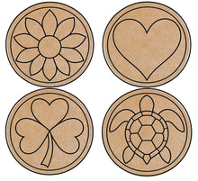 Load image into Gallery viewer, 6" Set of 4 Candle Platforms Laser-Printed Waterproof Mosaic Backer