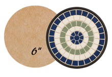 Load image into Gallery viewer, Circle 6" Mosaic Backer (pre-drilled for hangable kit) 1/2" thick