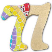 Load image into Gallery viewer, Number Seven Mosaic Backer 6" x 1/2" with Sawtooth