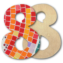 Load image into Gallery viewer, Number Eight Mosaic Backer 6" x 1/2" with Sawtooth