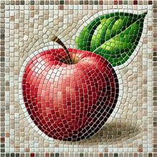 Load image into Gallery viewer, Apple with Pattern 8"x8"  (pre-drilled for hanging kit)
