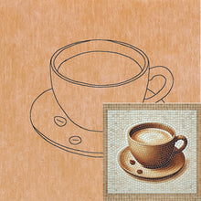 Load image into Gallery viewer, Espresso with Pattern 8"x8"  (pre-drilled for hanging kit)