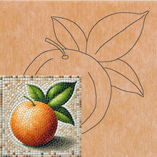 Load image into Gallery viewer, Orange with Pattern 8"x8"  (pre-drilled for hanging kit)
