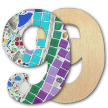 Load image into Gallery viewer, Number Nine Mosaic Backer 6" x 1/2" with Sawtooth