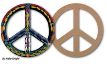 Load image into Gallery viewer, Peace Sign 12" (pre-drilled for hanging kit)