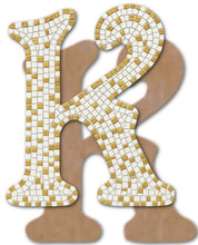 Load image into Gallery viewer, Letter K Mosaic Backer with Sawtooth