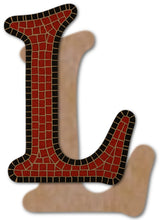 Load image into Gallery viewer, Letter L Mosaic Backer with Sawtooth