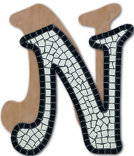 Load image into Gallery viewer, Letter N Mosaic Backer with Sawtooth
