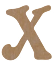 Load image into Gallery viewer, Letter X Mosaic Backer with Sawtooth