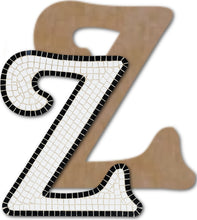 Load image into Gallery viewer, Letter Z Mosaic Backer with Sawtooth