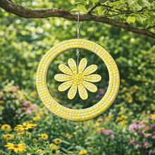Load image into Gallery viewer, 12" Spinner Circle with 6" Daisy Mosaic Backer & Hanger