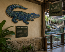 Load image into Gallery viewer, 12" x 30" Alligator Laser-Printed Waterproof Mosaic Backer