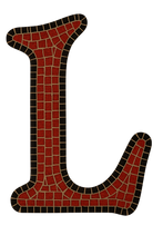 Load image into Gallery viewer, Letter L Mosaic Backer with Sawtooth