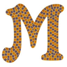 Load image into Gallery viewer, Letter M Mosaic Backer with Sawtooth