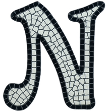 Load image into Gallery viewer, Letter N Mosaic Backer with Sawtooth