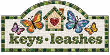 Load image into Gallery viewer, 8" x 16" Keys and Leashes Butterflies Plaque