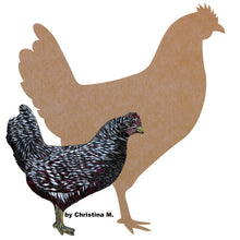 Load image into Gallery viewer, Chicken 12" (pre-drilled for hanging kit)
