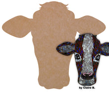 Load image into Gallery viewer, Cow 12" (pre-drilled for hanging kit)