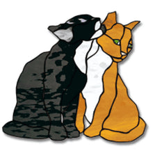 Load image into Gallery viewer, Kissin' Kitties (with pattern - pre-drilled for hanging kit and stakeable kit)