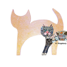 Load image into Gallery viewer, Fun Cat Mosaic Backer (pre-drilled for hangable kit)