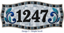 Load image into Gallery viewer, 8" x 16" George Street Personalized Waterproof Mosaic House Number Plaque
