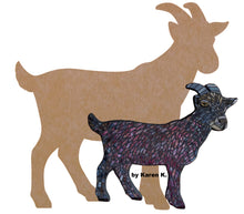 Load image into Gallery viewer, Goat 12.5"x11" (pre-drilled for hanging kit)