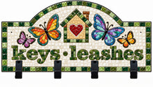 Load image into Gallery viewer, 8" x 16" Keys and Leashes Butterflies Plaque