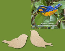 Load image into Gallery viewer, Love Birds Mosaic Backer (Pair) - (pre-drilled for hangable and stakeable) 1/2"