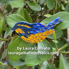 Load image into Gallery viewer, Love Birds Mosaic Backer (Pair) - (pre-drilled for hangable and stakeable) 1/2"