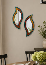 Load image into Gallery viewer, 9"x18" Leaf with 6"x15" Leaf Shaped Acrylic Mirror - Pair
