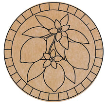 Load image into Gallery viewer, Lemon Round Mosaic Trivet Backer Laser-Printed w/cork
