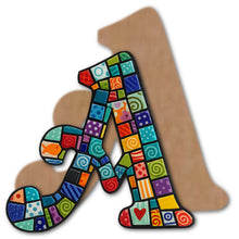 Load image into Gallery viewer, Letter A Mosaic Backer with Sawtooth