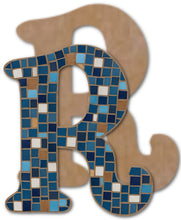Load image into Gallery viewer, Letter R Mosaic Backer with Sawtooth