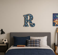 Load image into Gallery viewer, Letter R Mosaic Backer with Sawtooth