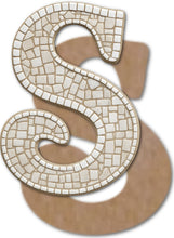 Load image into Gallery viewer, Letter S Mosaic Backer with Sawtooth