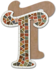 Load image into Gallery viewer, Letter T Mosaic Backer with Sawtooth