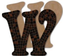 Load image into Gallery viewer, Letter W Mosaic Backer with Sawtooth