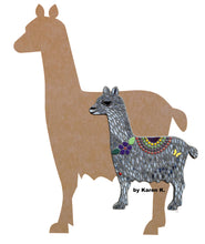Load image into Gallery viewer, Llama 18" (pre-drilled for hanging kit)