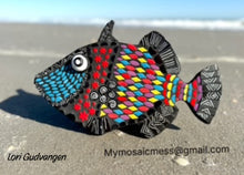 Load image into Gallery viewer, Picasso Fish with Pattern 9" x 14" (pre-drilled for hanging kit)