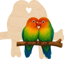 Load image into Gallery viewer, Love Birds on Branch Multi-Art Shape