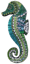 Load image into Gallery viewer, Seahorse Mosaic Backer (pre-drilled for hangable kit)