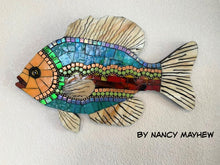 Load image into Gallery viewer, 12.7" x 20" Bluegill Fish Waterproof Mosaic Backer